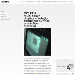 DIY FTIR multi-touch display – Solution: compliant surface projection material › Nuiteq