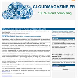 OZON une solution 100% cloud contre la cybercriminalité - 31 mars 2015