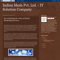 Indian Mesh Pvt. Ltd. - IT Solution Company: Re-evaluating the value of Email Marketing Services
