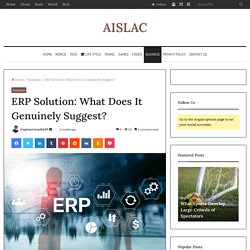 ERP Solution: What Does It Genuinely Suggest?