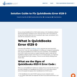 Solution Guide to Fix QuickBooks Error 6129 0