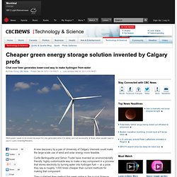 Cheaper green energy storage solution invented by Calgary profs - Technology & Science