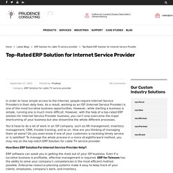 ERP Solution for cable TV service provider- Consulting Prudence