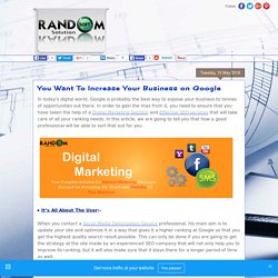 Best Software and Digital Marketing Industry : You Want To Increase Your Business on Google