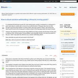 How is block-solution-withholding a threat to mining pools