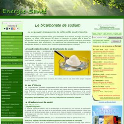 Eco-Solutions » Blog Archive » Le bicarbonate de sodium