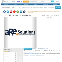 ARE Solutions Juno Beach (561) 203-2344 14255 U.S. Hwy 1 #258 33408 FL
