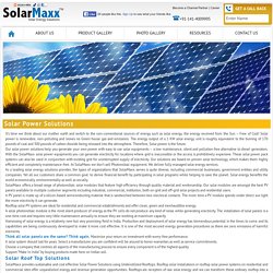 Solar Power Solutions for home and business - SolarMaxx