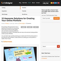 10 Awesome Solutions for Creating Your Online Portfolio