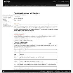 Creating Custom init Scripts