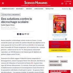 Des solutions contre le décrochage scolaire