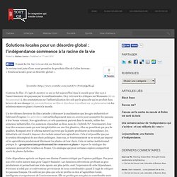 Solutions locales pour un désordre global