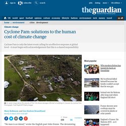 Cyclone Pam: solutions to the human cost of climate change