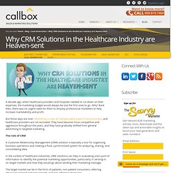 Why CRM Solutions in the Healthcare Industry are Heaven-sent