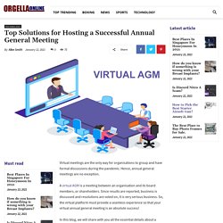 Top Solutions for Hosting a Successful Annual General Meeting - Orgella Online