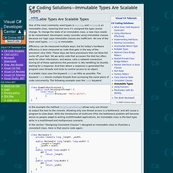 Coding Solutions—Immutable Types Are Scalable Types at C