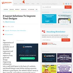 8 Layout Solutions To Improve Your Designs - Smashing Magazine