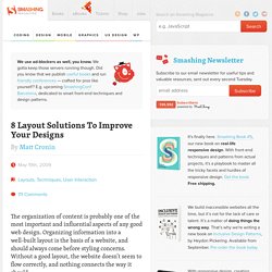 8 Layout Solutions To Improve Your Designs
