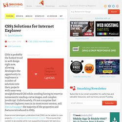 CSS3 Solutions for Internet Explorer