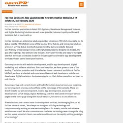 FasTrax Solutions Has Launched Its New Interactive Website, FTX
