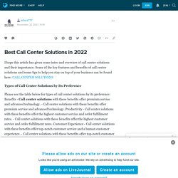 Best Call Center Solutions in 2022: asfera777 — LiveJournal