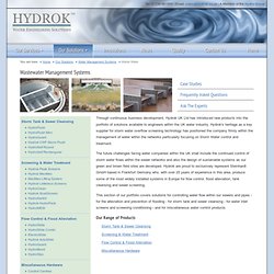 Hydrok UK » Our Solutions » Water Management Systems » Waste Water