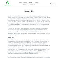About Us – Aadhya Info Solutions - Digital Marketing Training Institute & Agency