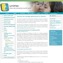 Solutions de montage opérationnel et financier - UNIPSO