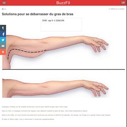 Solutions pour se débarrasser du gras de bras