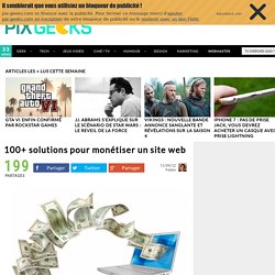 100+ solutions pour monétiser un site web