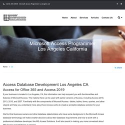 MS Access Solutions Programmer Los Angeles, CA