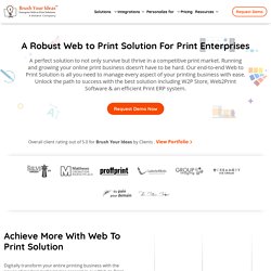 Web to Print Software, Web2Print (W2P) Storefront Solutions