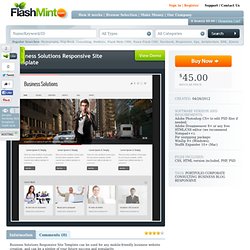 Business Solutions Responsive Site Template - Flashmint 4370