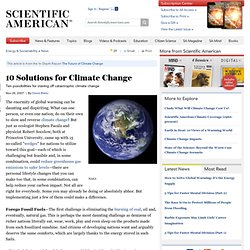 10 Solutions for Climate Change