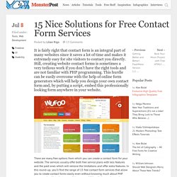15 Nice Solutions for Free Contact Form Services