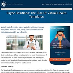 The Rise Of Virtual Health Templates