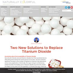 Two New Solutions to Replace Titanium Dioxide - Sensient Food Colors : Sensient Food Colors