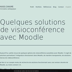 Quelques solutions de visioconférence avec Moodle