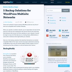 5 Backup Solutions for WordPress Multisite Networks