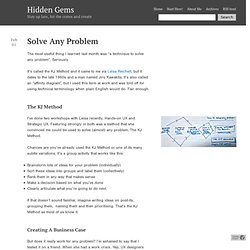 Solve Any Problem - Hidden Gems