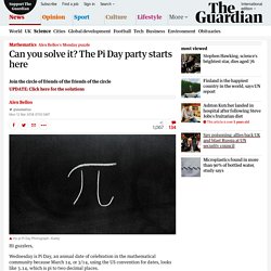Can you solve it? The Pi Day party starts here