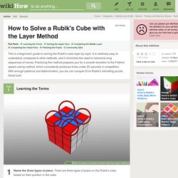 How to Solve a Rubiks Cube with the Layer Method (with video)