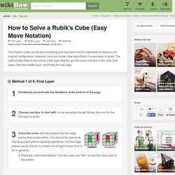 How to Solve a Rubik's Cube (Easy Move Notation): 18 steps