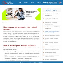 [Solved] How can you get access to your Hotmail Account?