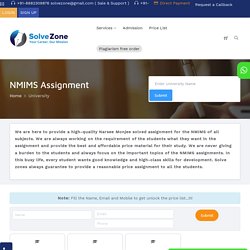 NMIMS Assignment for all courses June 2020