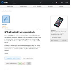 SOLVED: GPS & Bluetooth work sporadically. - iPhone 6