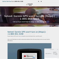 Solved: Garmin GPS won’t turn on [Steps]