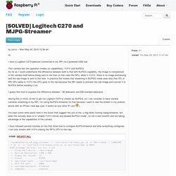 [SOLVED] Logitech C270 and MJPG-Streamer