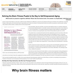 Solving the Brain Fitness Puzzle Is the Key to Self-Empowered Aging
