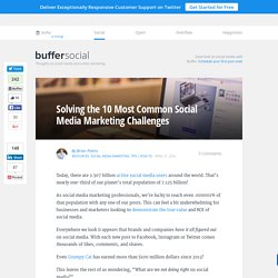 Solving the 10 Most Common Social Media Marketing Challenges